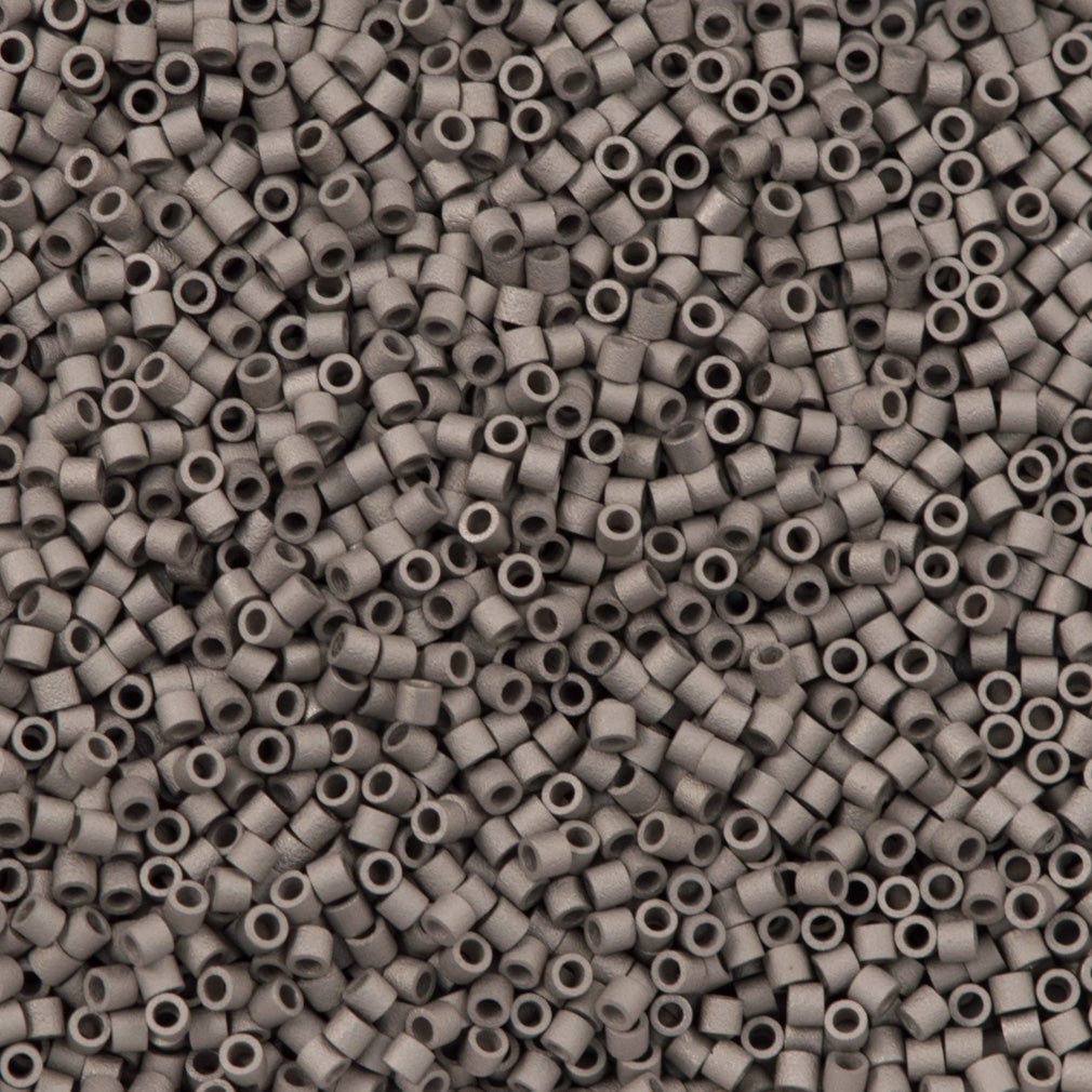 Miyuki Delica Seed Bead 15/0 Matte Silver 2-inch Tube DBS321