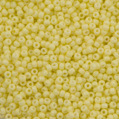 50g Miyuki Round Seed Bead 11/0 Duracoat Dyed Opaque Light Lemon Ice (4451)