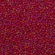 50g Miyuki Round Seed Bead 11/0 Matte Transparent Ruby AB (141FR)