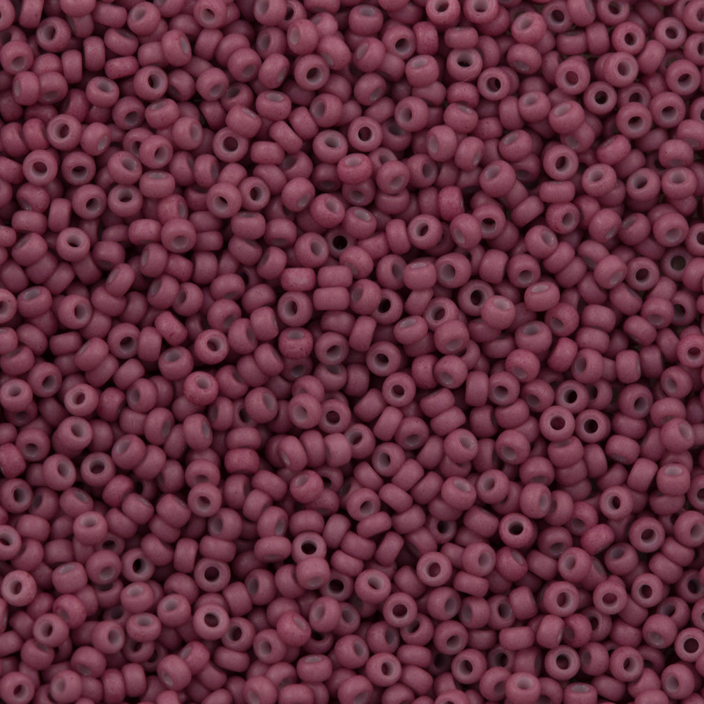 Miyuki Round Seed Bead 11/0 Opaque Matte Dyed Old Rose (2046)