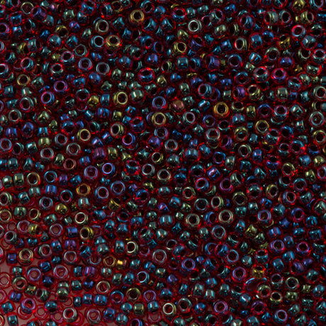 50g Miyuki Round Seed Bead 11/0 Garnet Lined Ruby (367)