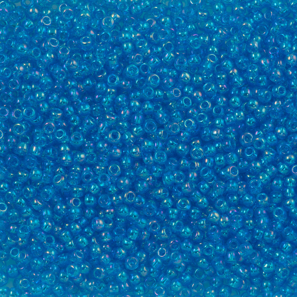 Toho Round Seed Bead 11/0 Dark Caribbean AB 2.5-inch Tube (163B)