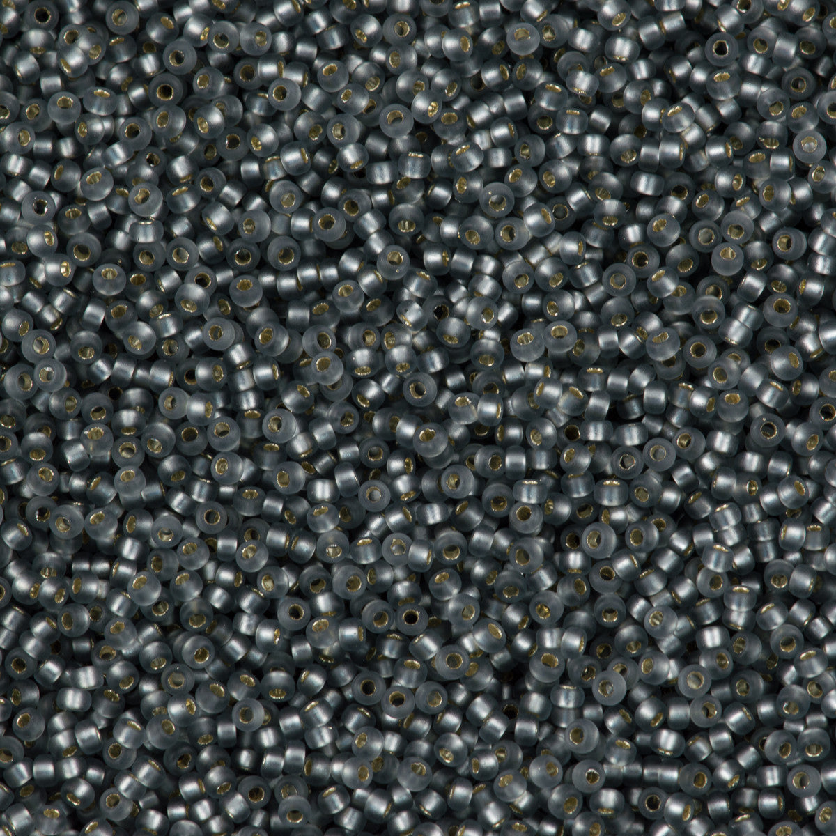 Miyuki Round Seed Bead 11/0 Matte Silver Lined Grey 22g Tube (21F)