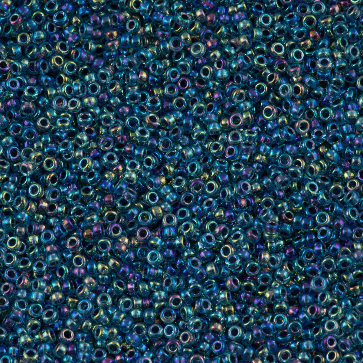 Miyuki Round Seed Bead 11/0 Blue Lined Aqua AB 22g Tube (339)