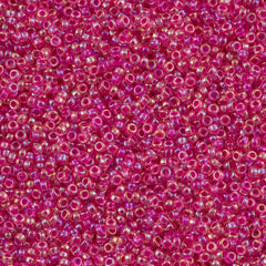 50g Miyuki Round Seed Bead 11/0 Fuchsia Rainbow (355)