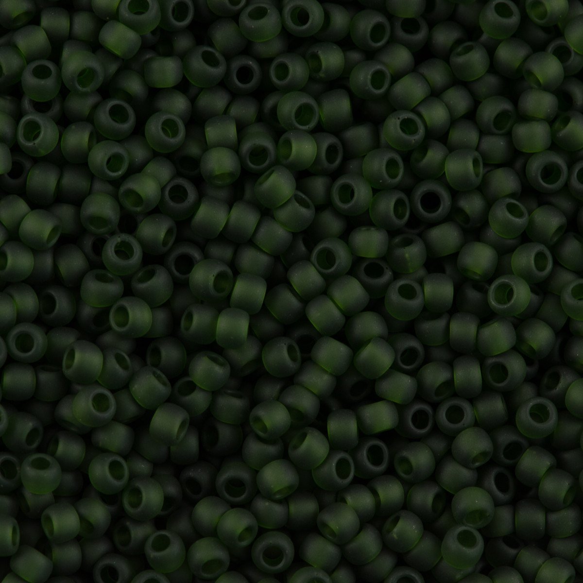 50g toho Round Seed Bead 8/0 Transparent Matte Moss (940F)