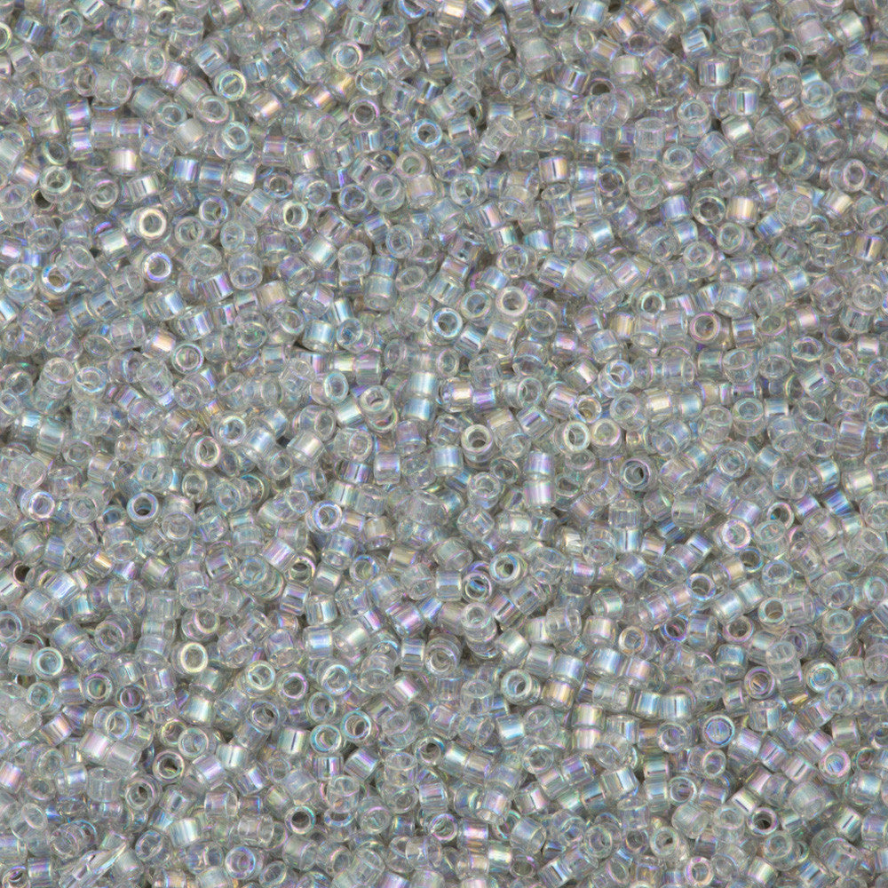 25g Miyuki Delica Seed Bead 11/0 Transparent Grey AB DB1251