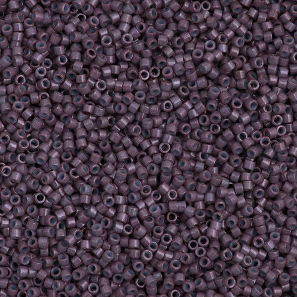 Miyuki Delica Seed Bead 11/0 Opaque Dyed Dark Purple 2-inch Tube DB662
