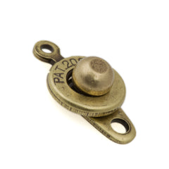 Antique Brass Ball and Socket 9x16mm Clasp