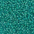 50g toho Round Seed Bead 8/0 Inside Color Lined Aqua Blue  (954)