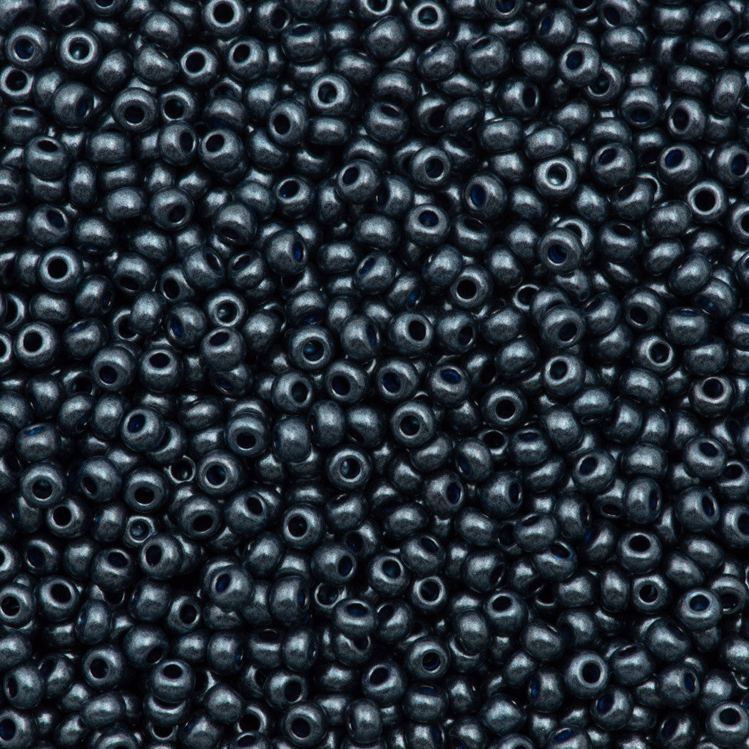 50g Czech Seed Bead 10/0 Dyed Blue Terra Pearl (28936)