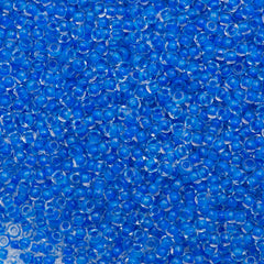 50g Czech Seed Bead 10/0 Crystal Lined Blue Terra (38336)