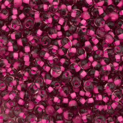 Miyuki 4mm Magatama Seed Bead Pink Inside Color Lined Amethyst 23g Tube (3)