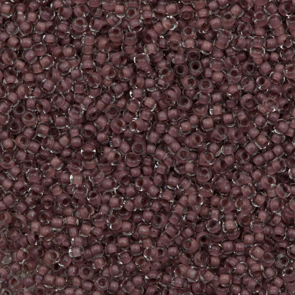 50g Czech Seed Bead 10/0 Color Lined Terra Dark Brown (38319)