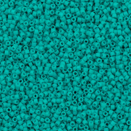 100g Miyuki Delica Seed Bead 11/0 Matte Opaque Dyed Turquoise DB793
