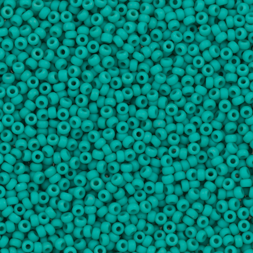 Miyuki Round Seed Bead 11/0 Opaque Matte Turquoise 22g Tube (412F)
