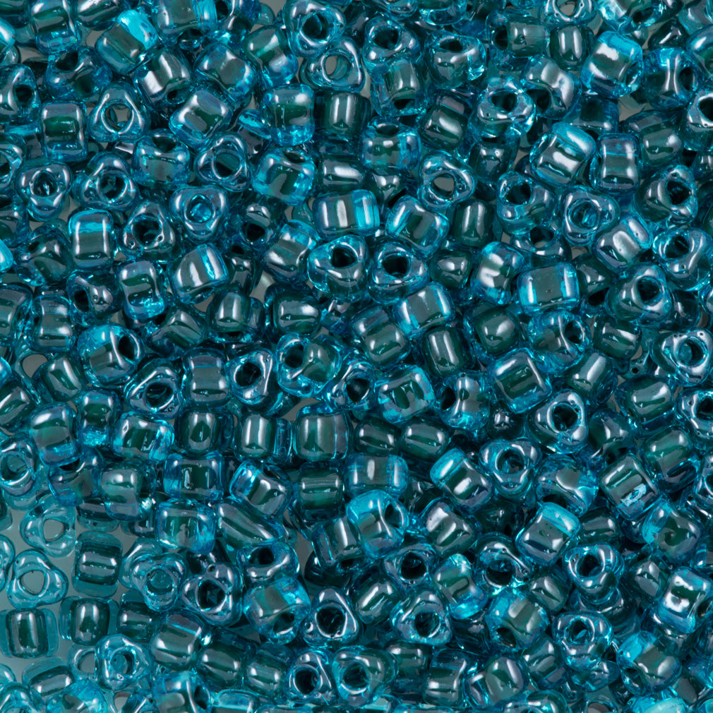 Miyuki Triangle Seed Bead 5/0 Teal Lined Aqua 10g (1830)