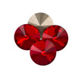 Four TRUE CRYSTAL 12mm Rivoli Light Siam (227)
