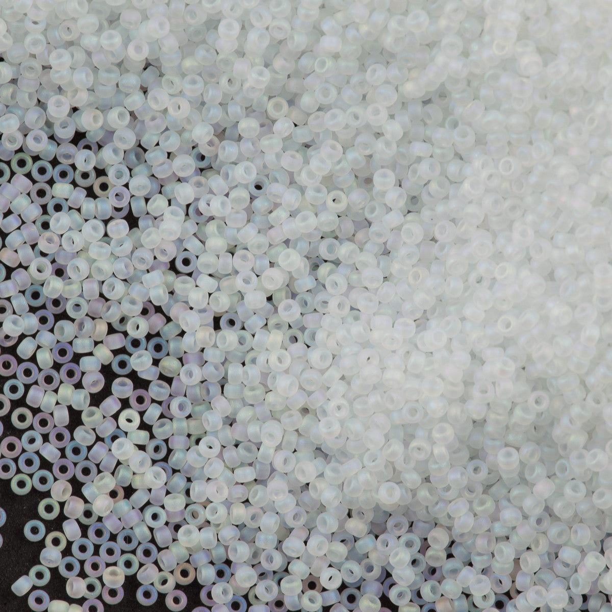 Miyuki Round Seed Bead 11/0 Matte Transparent Crystal AB 22g Tube (131FR)