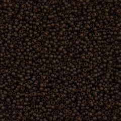 Miyuki Round Seed Bead 11/0 Matte Transparent Brown 22g Tube (135F)