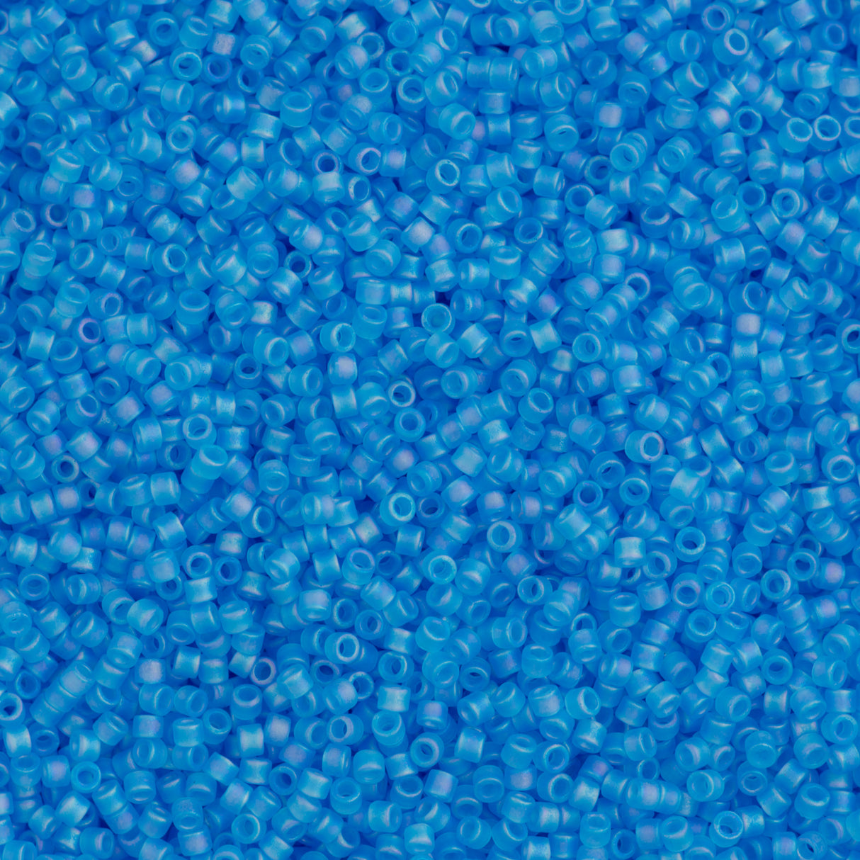 Miyuki Delica Seed Bead 11/0 Transparent Matte Dark Aqua AB 2-inch Tube DB1284