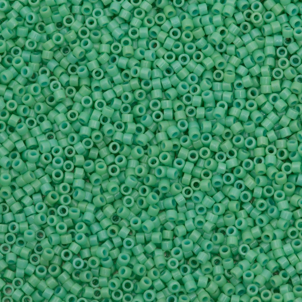 25g Miyuki Delica Seed Bead 11/0 Duracoat Dyed Opaque Sea Opal DB2125