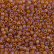 Toho Round Seed Beads 6/0 Transparent Matte Dark Amber AB (162CF)