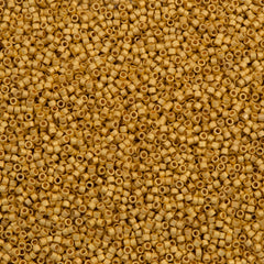 Miyuki Delica Seed Bead 11/0 Matte 24kt Gold Plated 2-inch Tube DB331