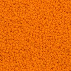 Miyuki Round Seed Bead 15/0 Opaque Light Orange 2-inch Tube (405)