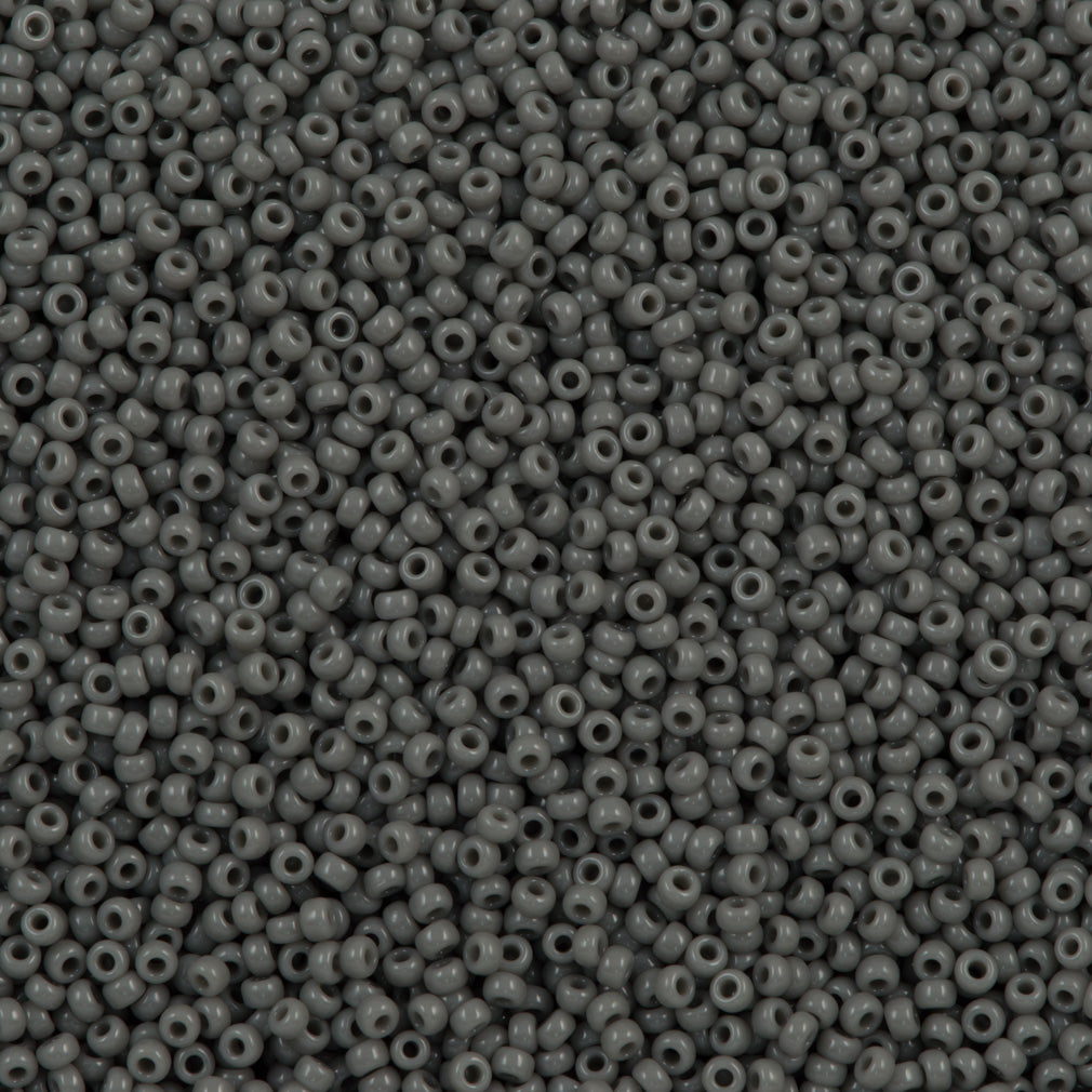 50g Miyuki Round Seed Bead 11/0 Opaque Falcon Grey (499)