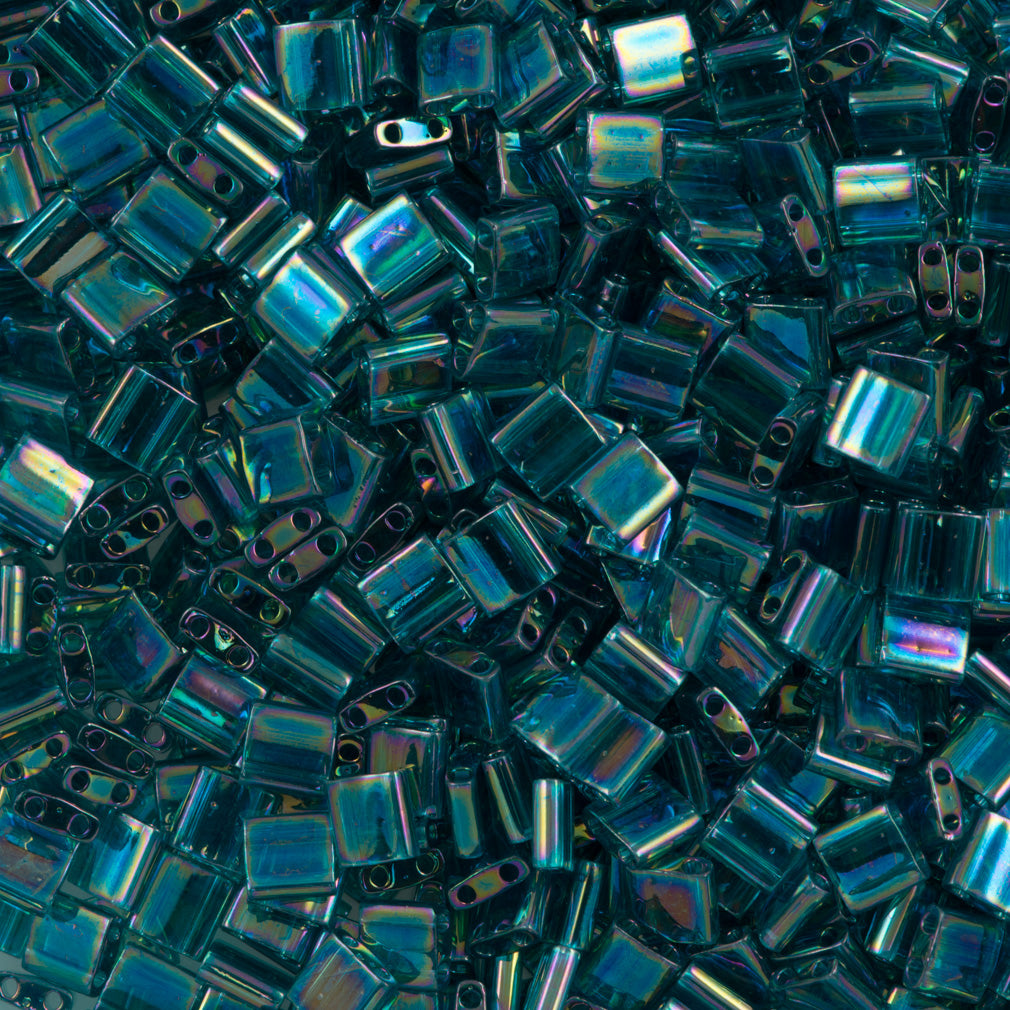 Miyuki Tila Seed Bead Transparent Teal AB 7g Tube (2458)