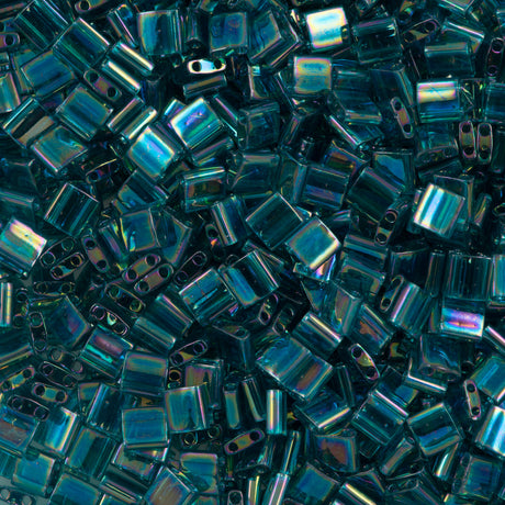 Miyuki Tila Seed Bead Transparent Teal AB 7g Tube (2458)
