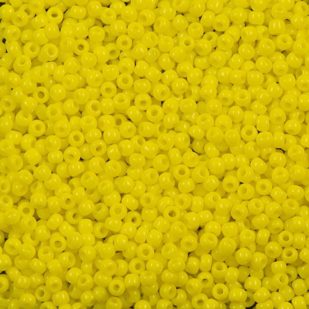 Toho Round Seed Bead 11/0 Opaque Yellow 2.5-inch Tube (42)