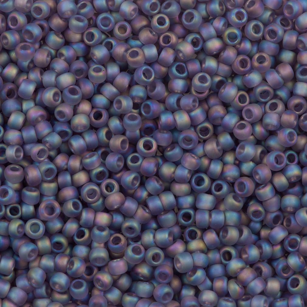 50g toho Round Seed Bead 8/0 Transparent Matte Tanzanite AB (166DF)
