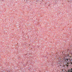 Toho Round Seed Bead 15/0 Dyed Pink AB 2.5-inch Tube (171)