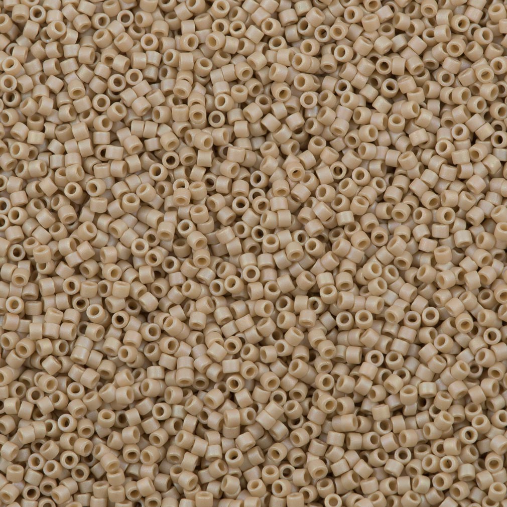 Miyuki Delica Seed Bead 11/0 Matte Opaque Glazed Moth Wing AB 2-inch Tube DB2301