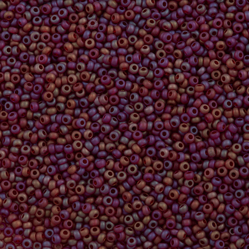 Czech Seed Bead 11/0 Garnet Matte AB 2-inch Tube (91120M)