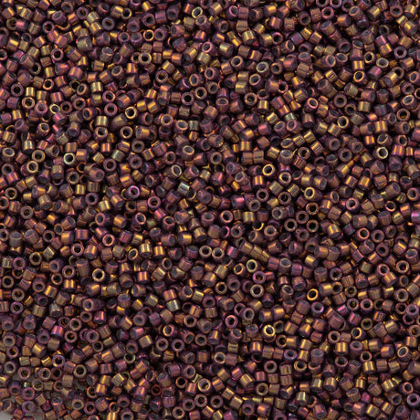 100g Miyuki Delica seed bead 11/0 Metallic Earth Batik Gold Luster AB DB1010