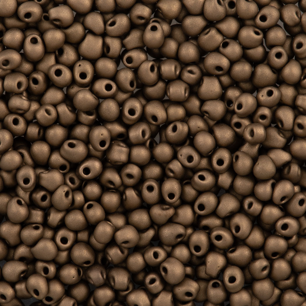 Tiny Miyuki Drop Seed Bead Metallic Matte Bronze (2006)