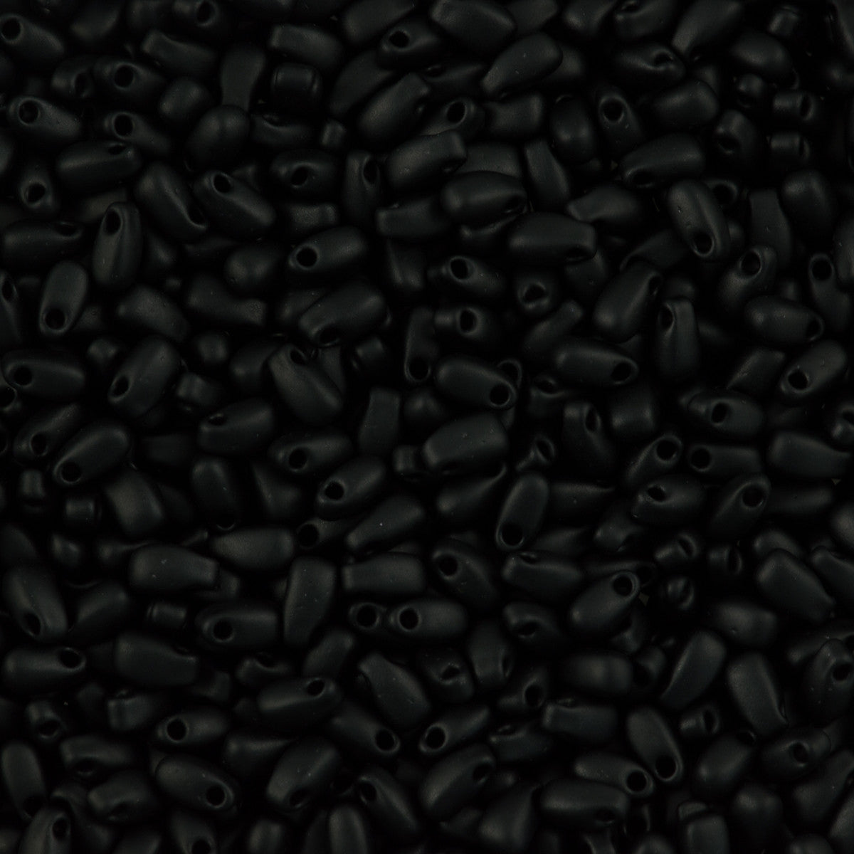 Miyuki Long Drop Seed Bead Opaque Matte Black 10g (401F)