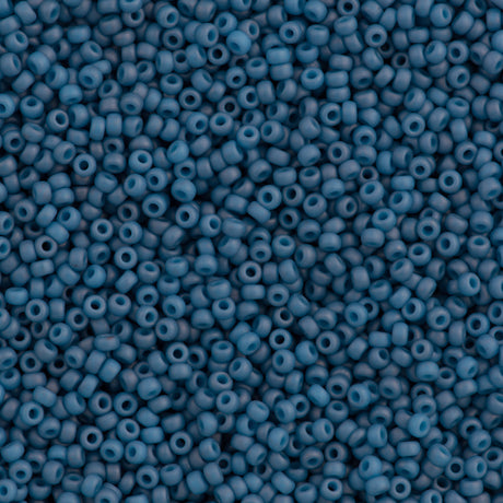 50g Miyuki Round Seed Bead 11/0 Opaque Matte Denim (2074)