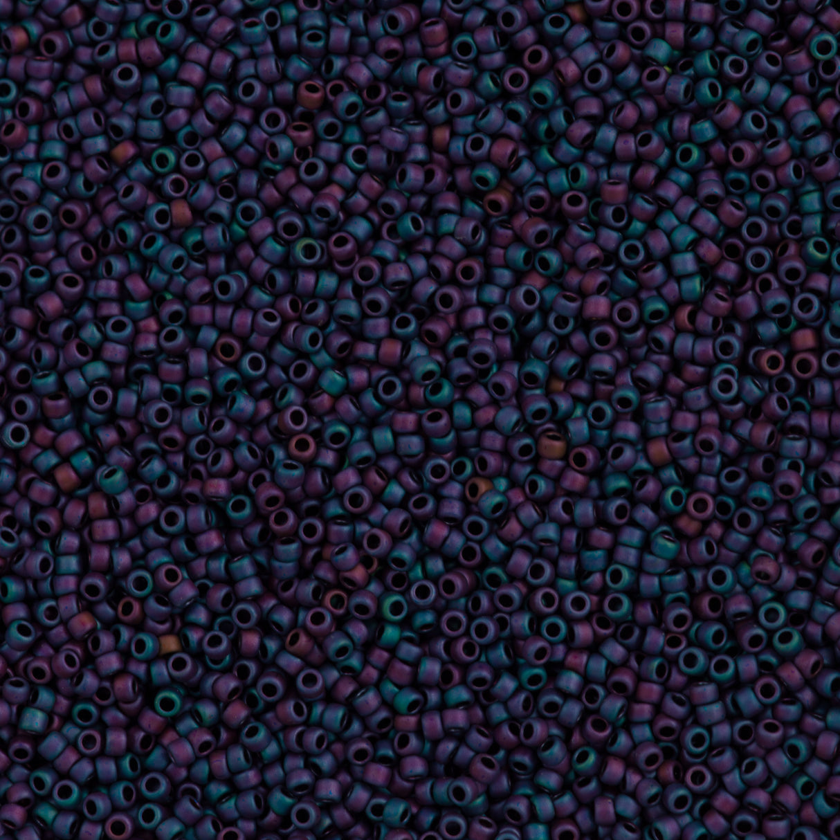 Toho Round Seed Bead 15/0 Matte Blue Iris 2.5-inch Tube (705)