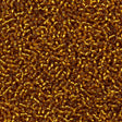 Toho Round Seed Bead 11/0 Silver Lined Dark Gold 2.5-inch Tube (22C)