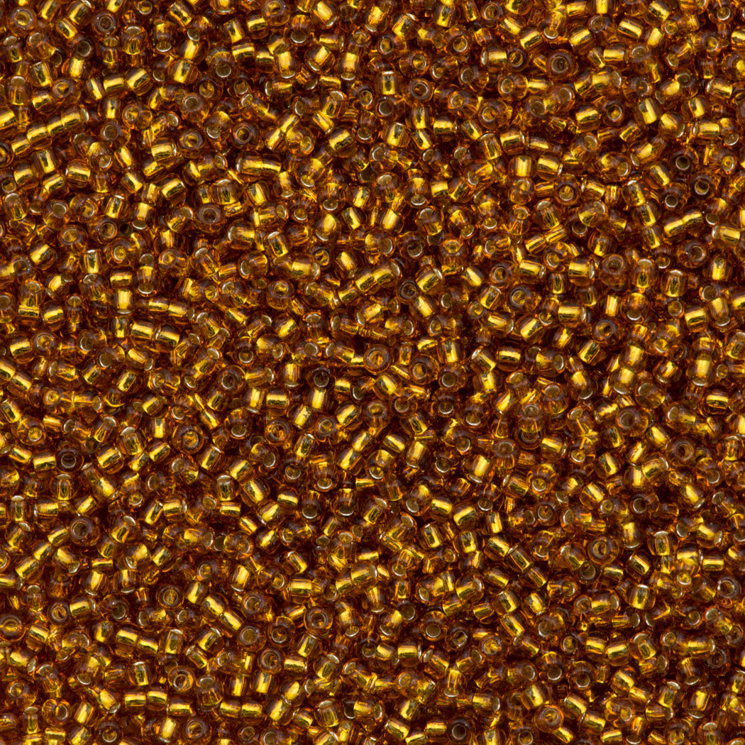 Toho Round Seed Bead 11/0 Silver Lined Dark Gold 2.5-inch Tube (22C)