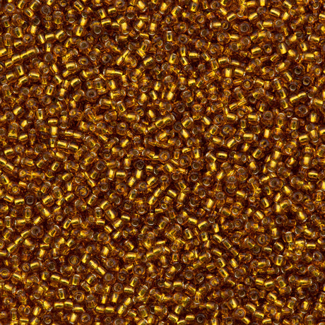 Toho Round Seed Bead 11/0 Silver Lined Dark Gold 2.5-inch Tube (22C)