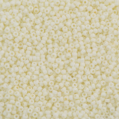 Miyuki Round Seed Bead 11/0 Opaque Matte Cream 22g Tube (2021)