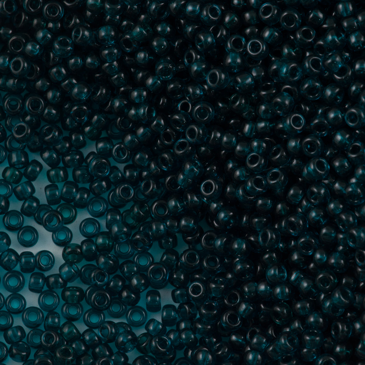 Miyuki Round Seed Bead 11/0 Transparent Dark Teal 22g Tube (2406)