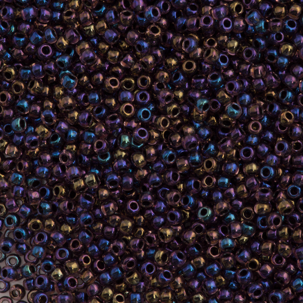 Toho Round Seed Bead 15/0 Inside Color Lined Midnight Purple 2.5-inch Tube (251)