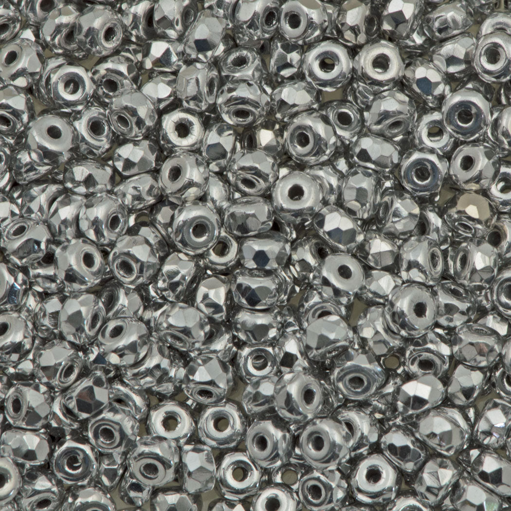 Czech Glass 2x3mm Faceted Micro Spacer Beads 100pcs Full Labrador (27000)