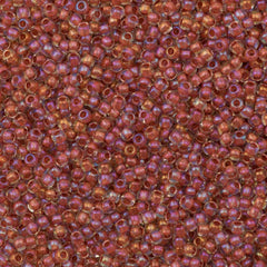 Toho Round Seed Bead 11/0 Inside Color Lined Terra Cotta Luster 2.5-inch Tube (186)